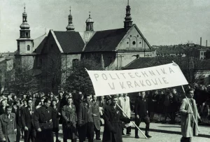 PK 3 maj 1946 ul Bernardynska - Jubileusz 80-lecia Politechniki Krakowskiej